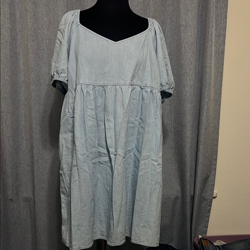 Old Navy Blue Puff Sleeve Sundress